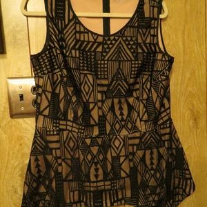 Lane Bryant Black Lace Peplum Tank Size 14/16 (1X)